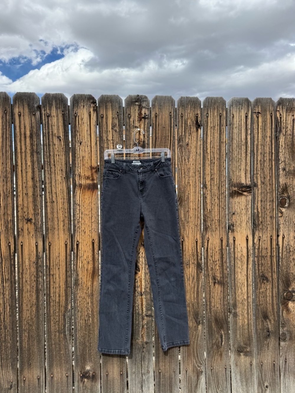 LL Bean Slightly Faded Black Straight-Leg Jeans | size 28